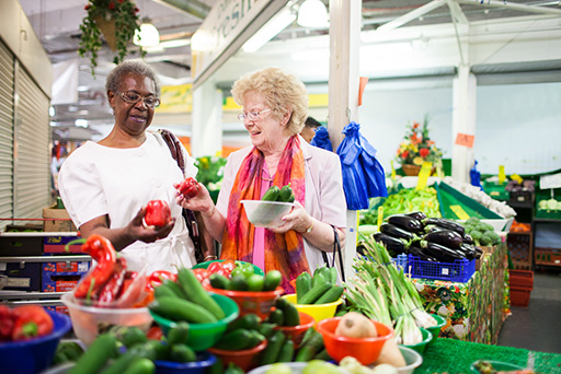 old women shopping