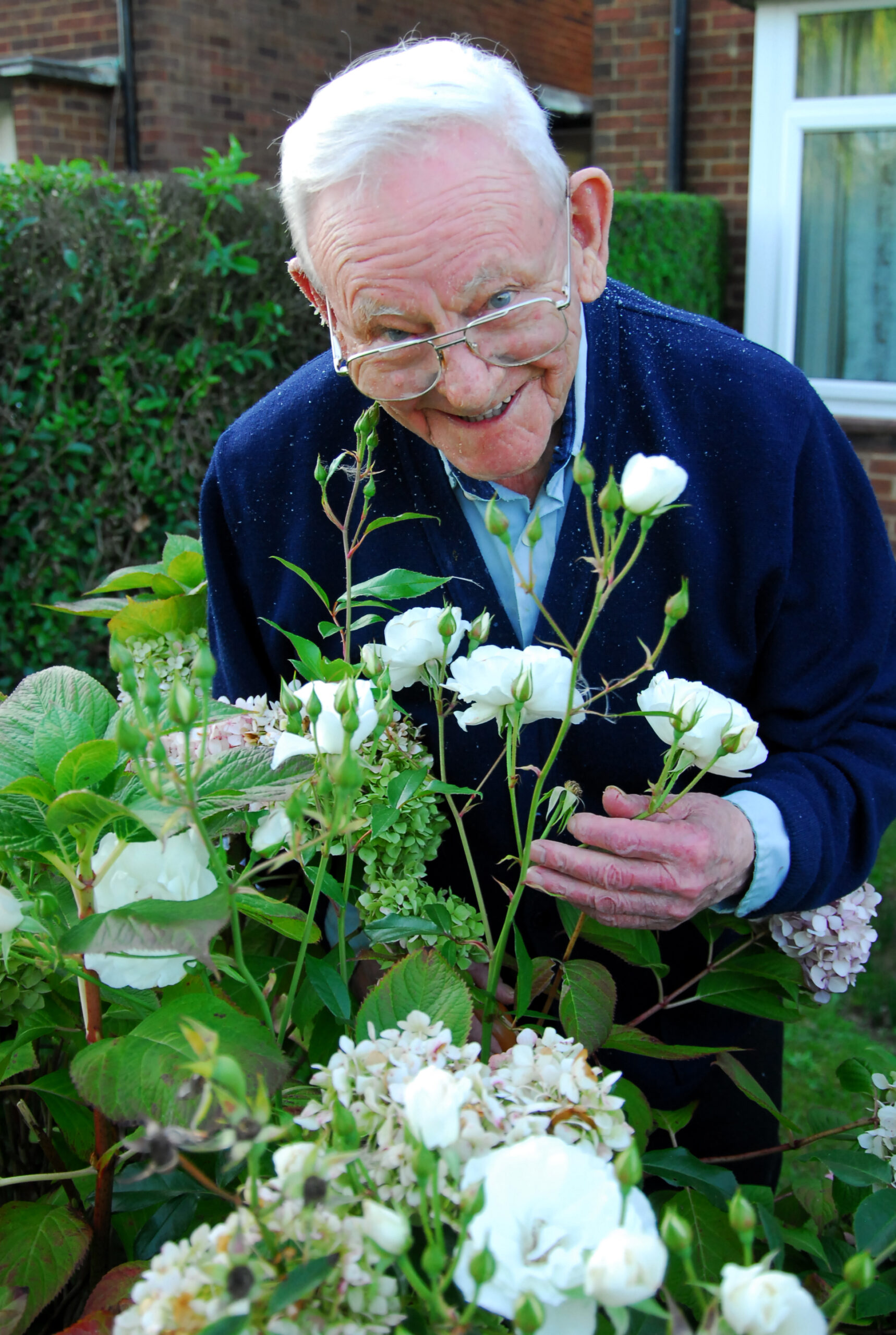 Old man in garden